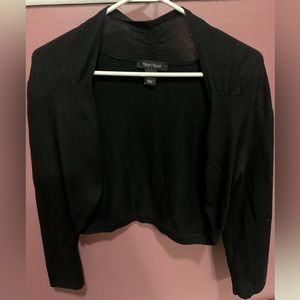 White House Black Market cropped shell/sweater in black